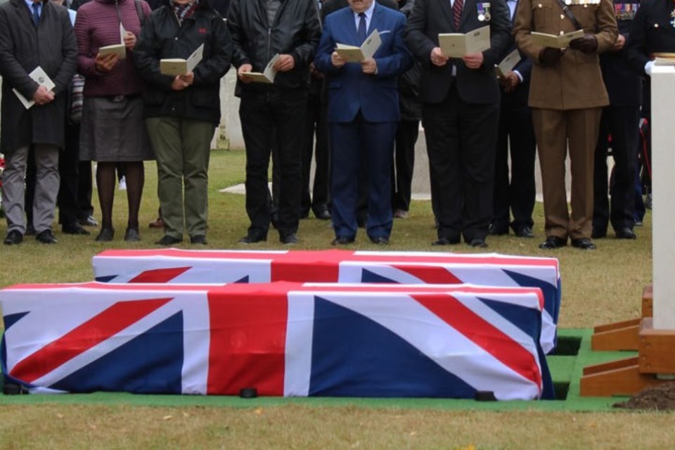 Rededication and burial services for first world war soldiers