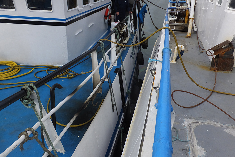 Access to fishing boat Constant Friend via Silver Harvester