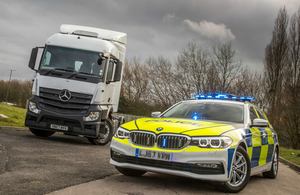 Image of police car and a new 'supercab'