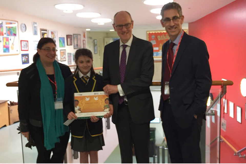 Ilford pupil celebrated in international short story competition