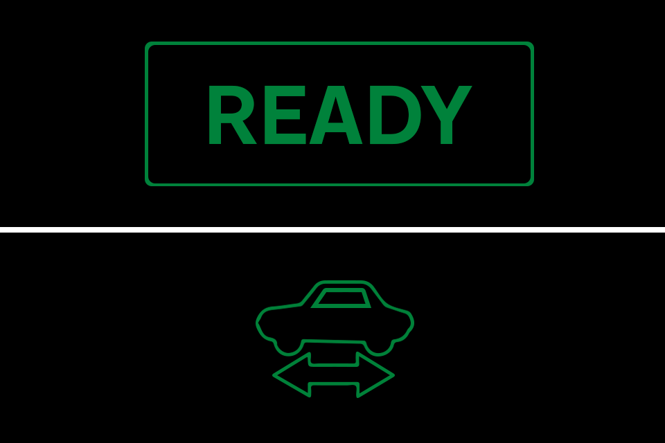 'Ready' symbol on hybrid and electric vehicles