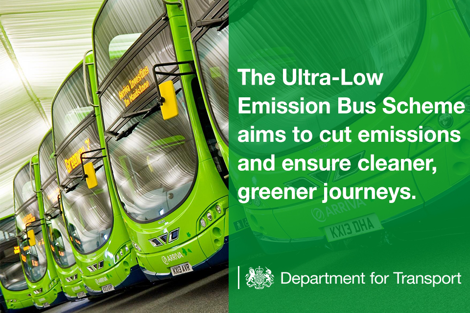 The Ultra-Low Emission Bus Scheme aims to cut emissions and ensure cleaner, greener journeys.
