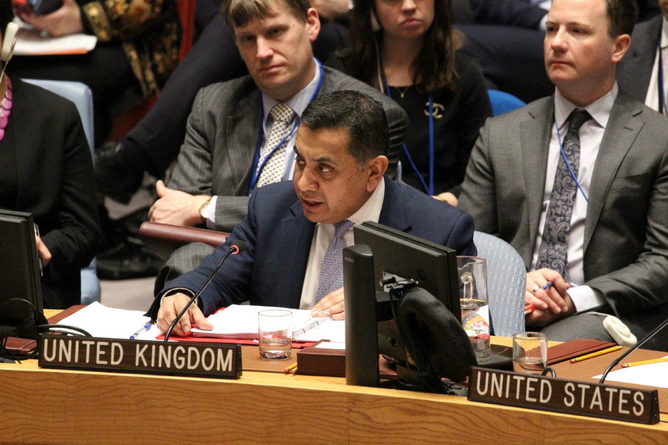 Lord Ahmad in Security Council Debate on Peacekeeping Operations.