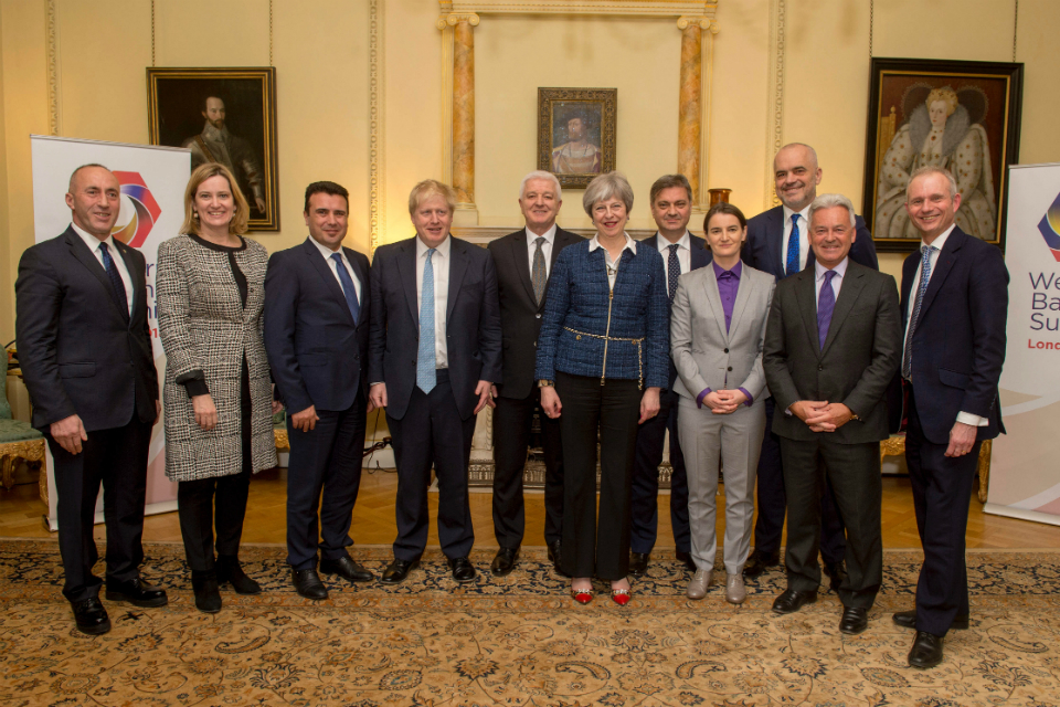 PM welcomes Western Balkans Heads of Government to London