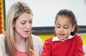 Child and teacher