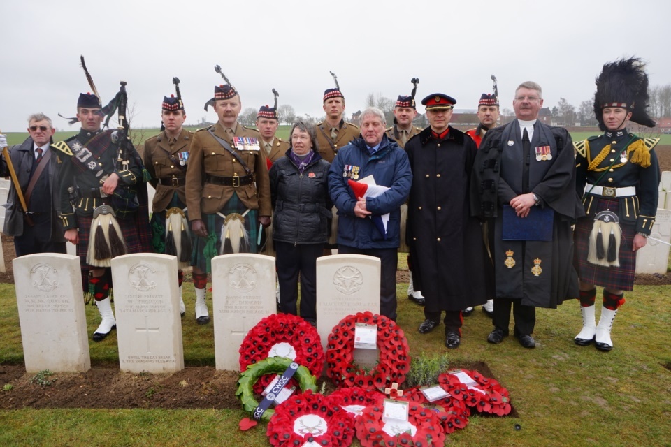 Grave of a Seaforth Highlander rededicated 100 years after he was killed in World War 1