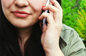 woman on phone
