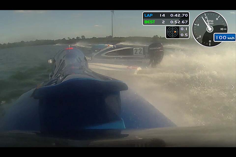 Formula 4 powerboats collision