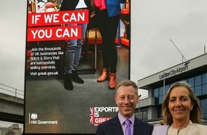 Picture of Robert Sinclair, Chief Executive Officer of London City Airport and Baroness Fairhead at London City Airport