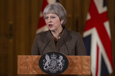 The PM delivers her press conference statement on Syria