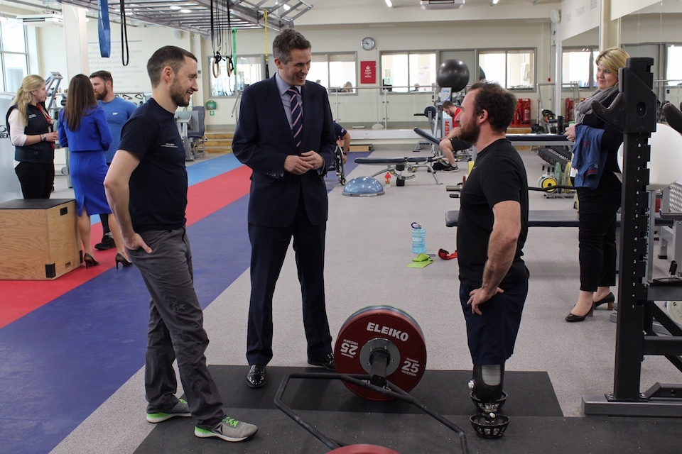 Defence Secretary highlights importance of partnering with charities during visit to military recovery centre