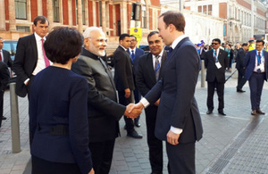 Prime Minister Modi with DCMS Secretary of State Matt Hancock