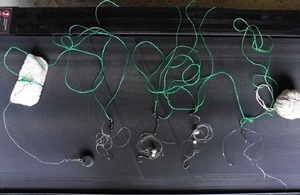 Image shows the setline seized by fisheries officers