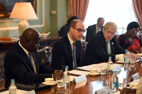 The Duke of Cambridge, the Foreign Secretary and African Commonwealth leaders discussing illegal wildlife trade