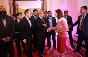 Special Envoy for Gender Equality Joanna Roper, British High Commissioner Thomas Drew with the Chief Minister Punjab Shahbaz Shareef
