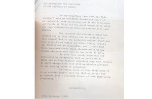 HM The Queen letter to Presiden Frei