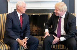 Foreign Secretary Boris Johnson and Vice President Mike Pence