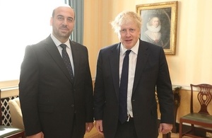 Foreign Secretary Boris Johnson and SNC Leader Nasr Hariri meet in London May 9 2018