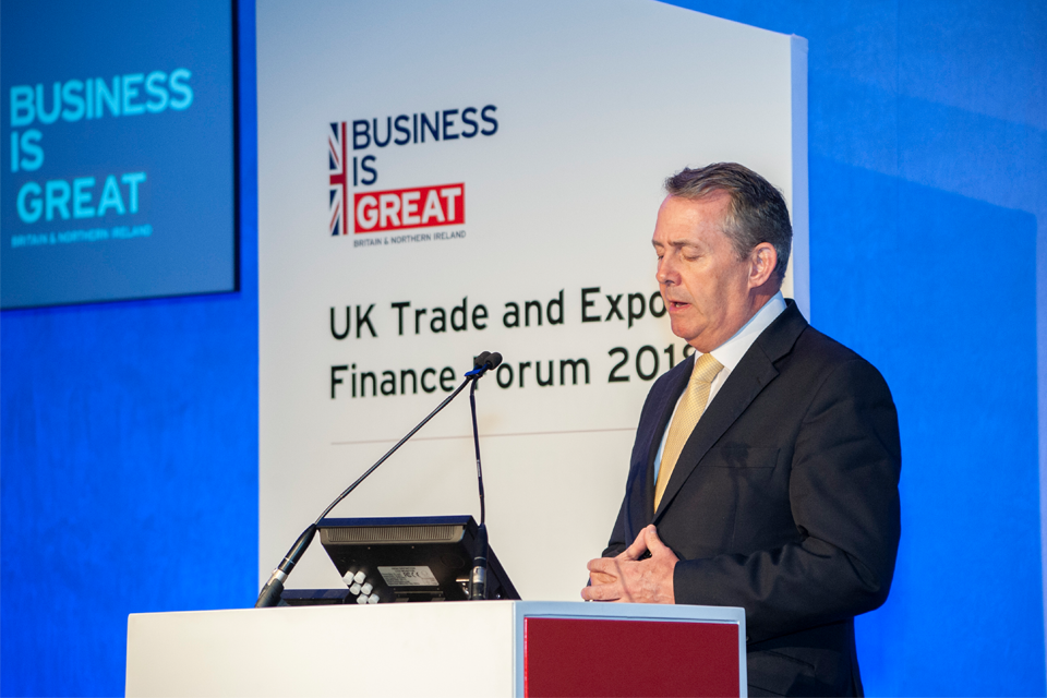 Dr Fox announces private sector ties to boost UK exports