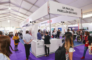 Picture of UK exhibition stand at Expomin 2018.