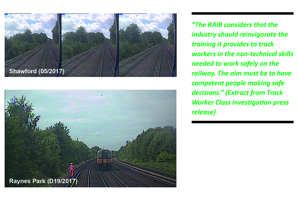In cab FFCCTV from Shawford and Raynes Park - Safety of track workers