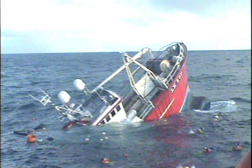 Final sighting of Ocean Way - Image courtesy of RNLI