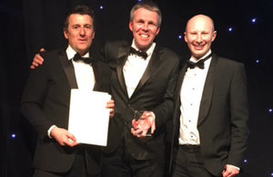 Left to right: Will Groves, Neil Lote and Matthew Griffin from the Environment Agency