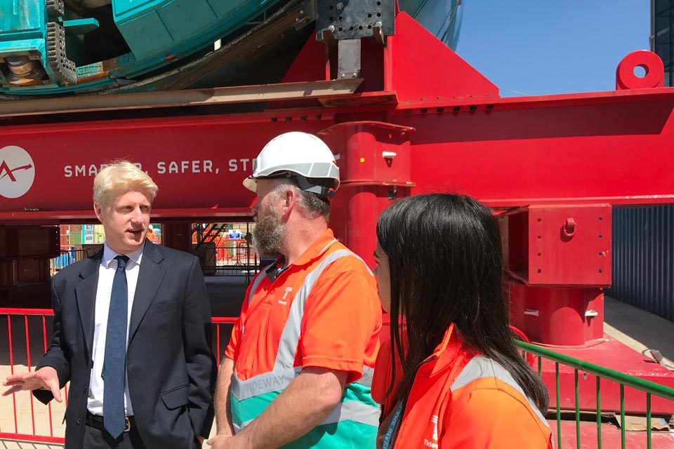 Minister for London visits Thames Tideway Tunnel as multibillion engineering project gets underway