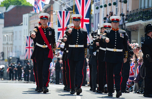 Today 250 members of the Armed Forces were on parade in Windsor to help celebrate the Royal Wedding of HRH Prince Henry of Wales and Ms Meghan Markle.