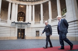 Foreign Secretary Boris Johnson and Argentine Foreign Minister Faurie
