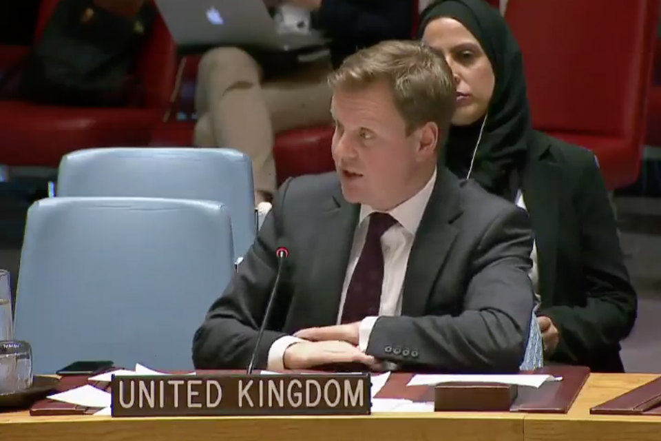 Stephen Hickey at the UN Security Council briefing on Burundi