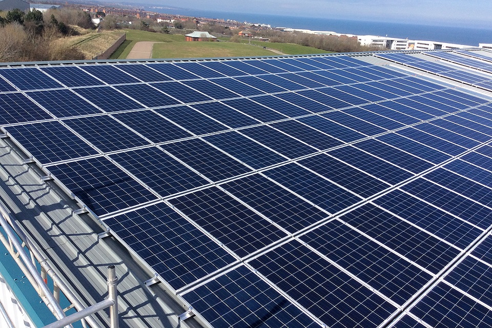 Solar panels at Dawdon mine water treatment scheme