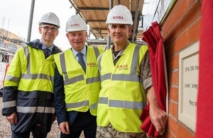 Pictured is Mark Duddy, DIO; John Leary, Lovell; Lieutenant General Nick Pope CBE, Deputy Chief of the General Staff