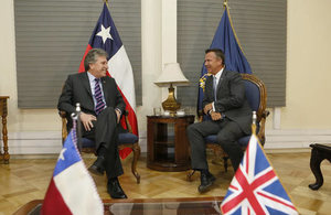 UK Minister for the Armed Forces, Mark Lancaster, made a protocol call on Chilean Minister of Defence, Mr. Alberto Espina.