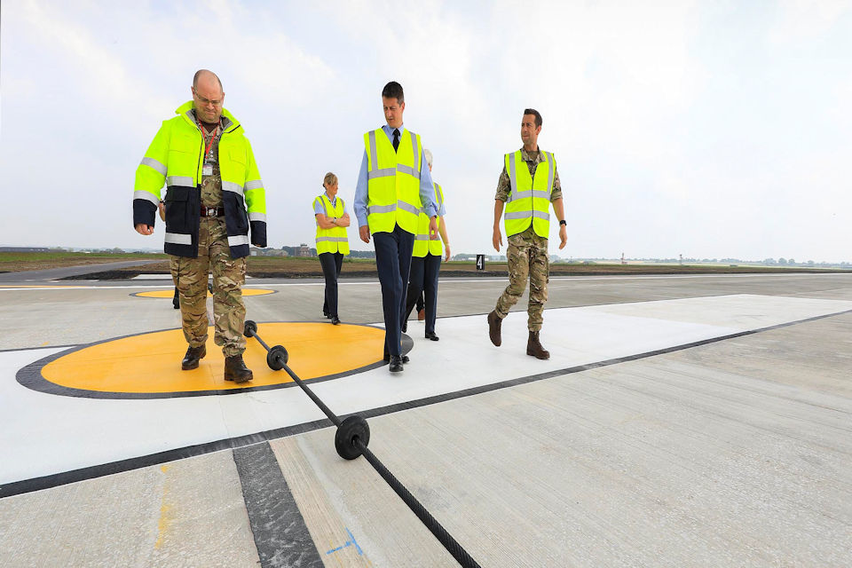 Ready for F 35s: runway resurfaced at RAF Marham