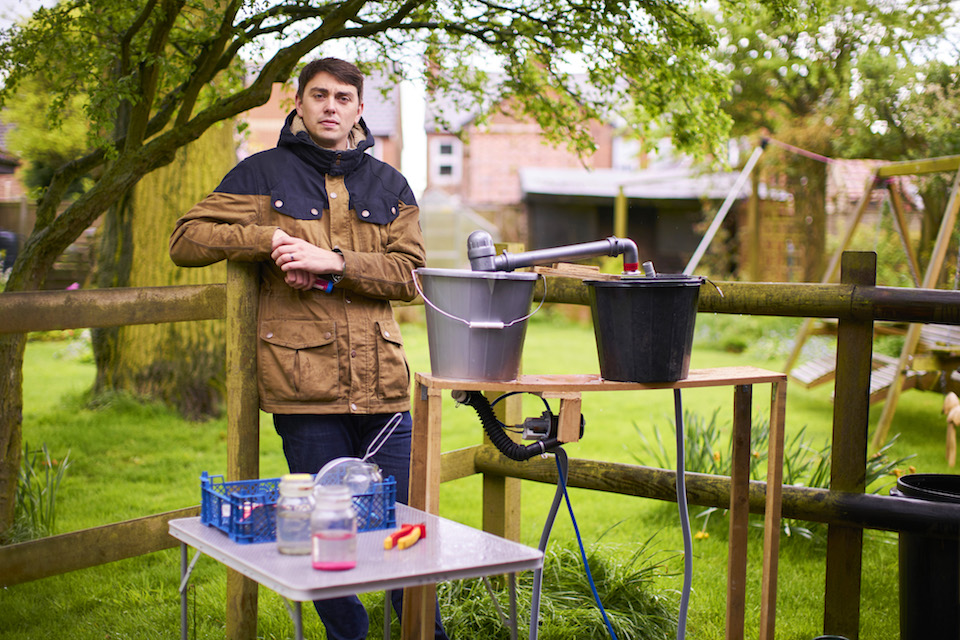 Adam Root, winner of a young innovators' award.