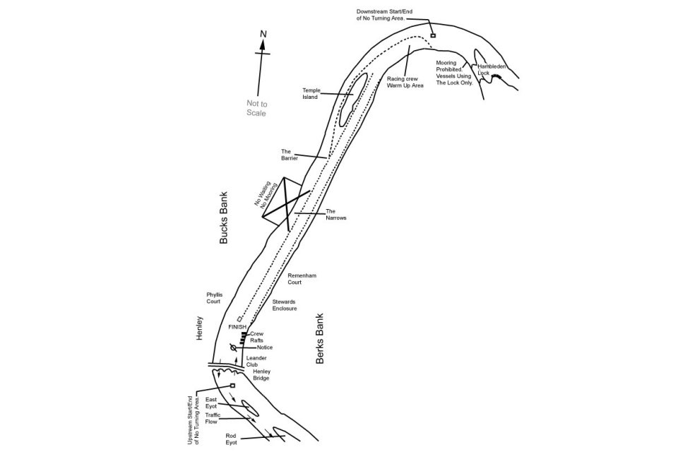 Henley Royal Regatta course map