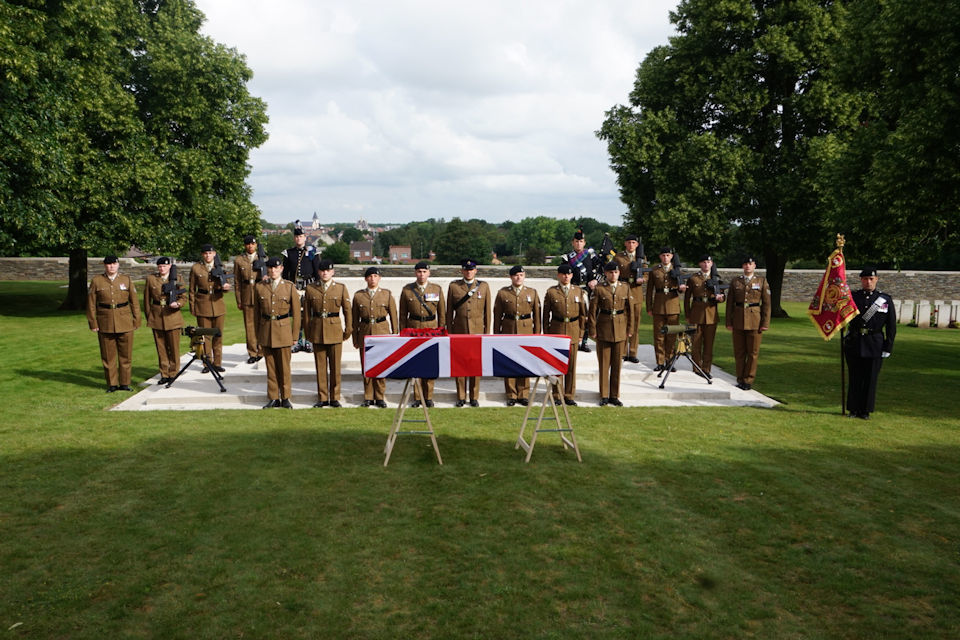 Four unknown soldiers killed during WW1 are laid to rest with full military honours