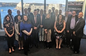 Picture of Australian delegation to Australian British Fintech Cyber Catalyst