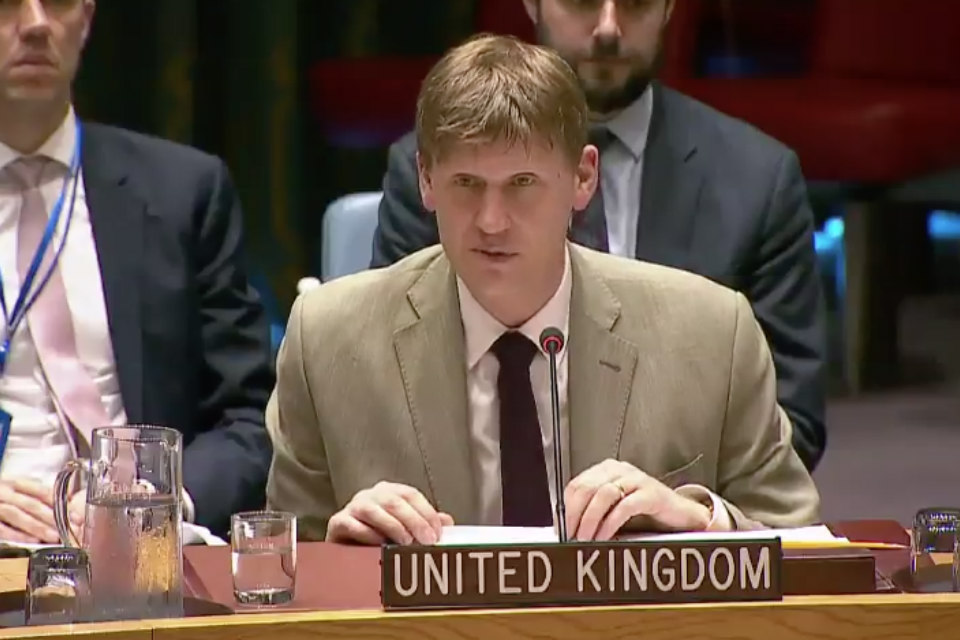 Ambassador Jonathan Allen at the Security Council briefing on Mali