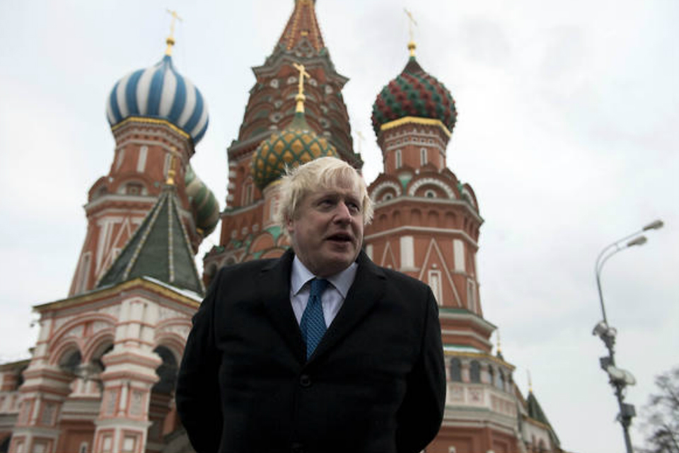 Foreign Secretary Boris Johnson in Moscow, December 2017