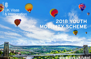 Youth Mobility Scheme 2018 for Taiwanese youth