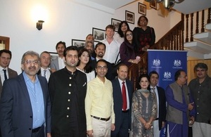 The Acting British High Commissioner, Richard Crowder with the BHC Chevening team and Chevening alumni.