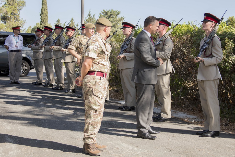 Mark Lancaster meets troops based in Cyprus.