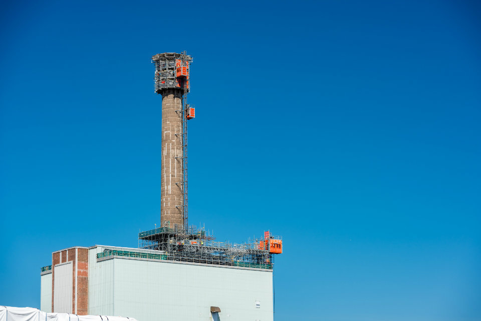 Sellafield’s biggest chimney chopped down to size