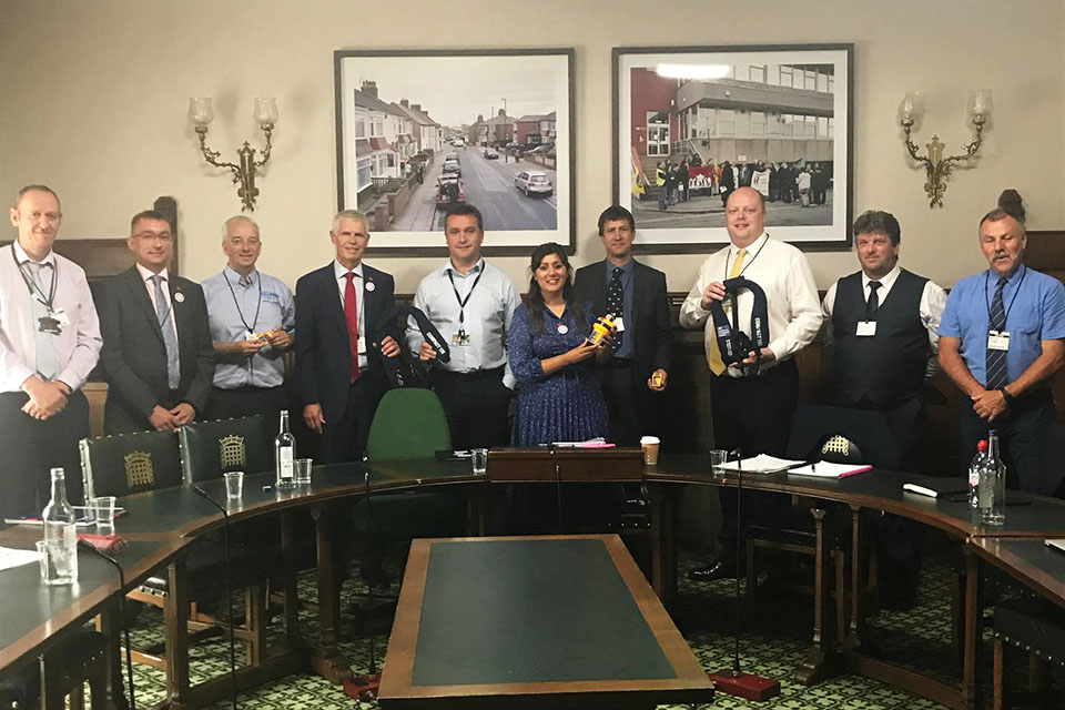 Transport Minister Nusrat Ghani meets representatives from the fishing industry.