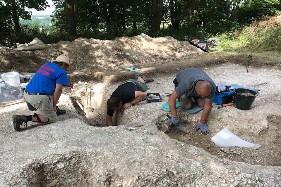Injured veterans and service personnel take part in excavation at Barrow Clump