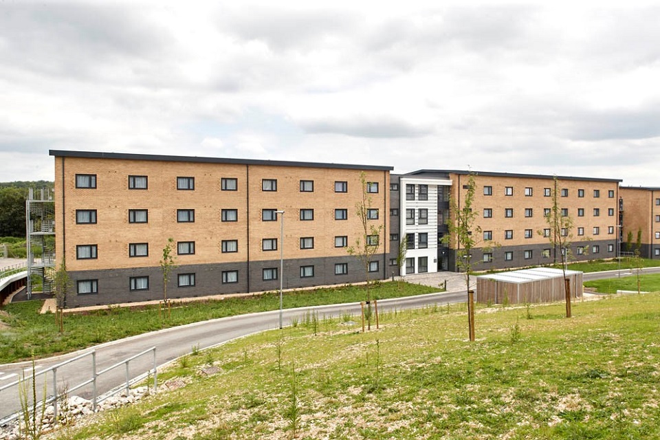 One of the SLA blocks on the site at Worthy Down. Photo courtesy of Skanska UK. 