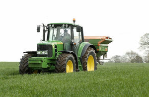 Tractor in a field