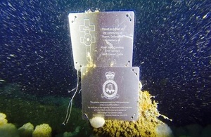 During the dive two memorial plaques were fixed to the wreck on behalf of Royal Centre for Defence Medicine and the Thame Remembers Project
